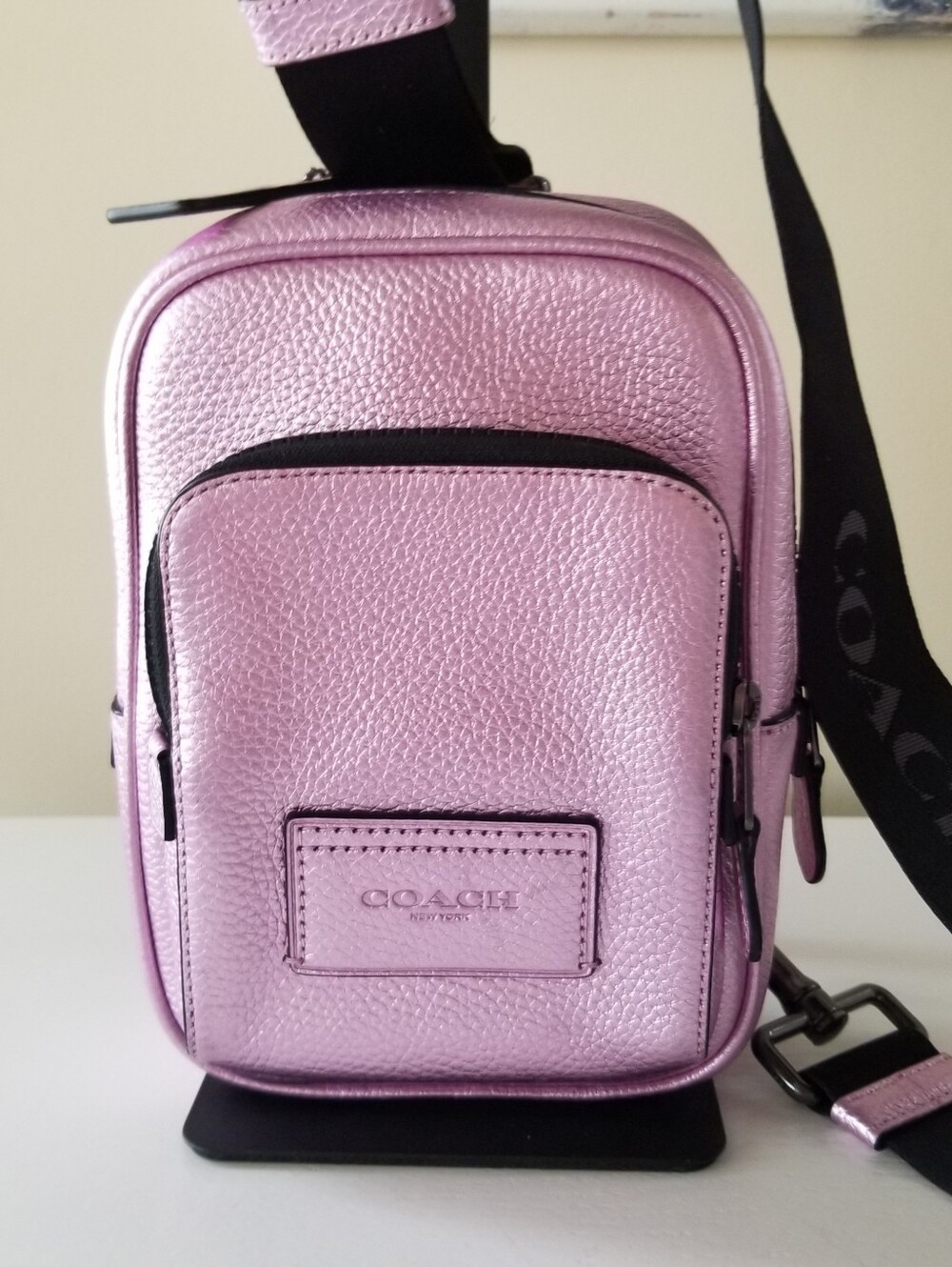 Coach Metallic Track Pack Bag Sling - Picture 2 of 14